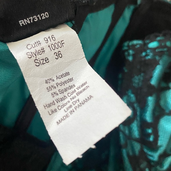 NWOT y2k Teal Corset w/ Lace - Picture 4 of 5